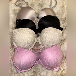 Victorias Secret Bombshell Bras Set of 4! 32D, 32C, 34C